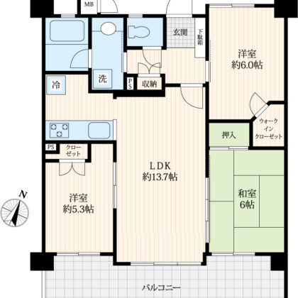 ペルル習志野台ハウスⅡ206号室 画像1